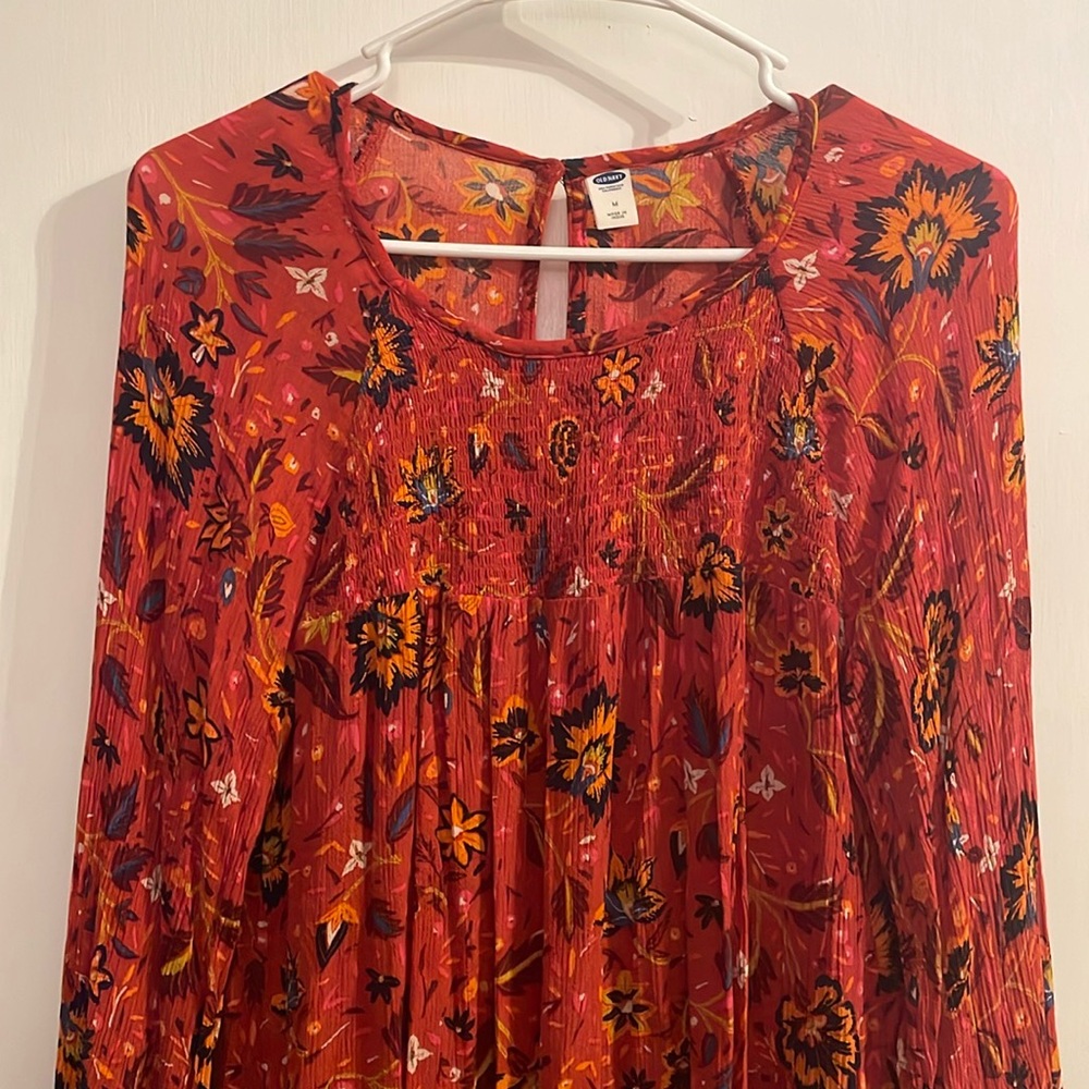Orange floral top